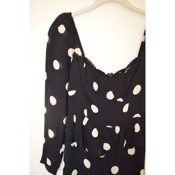 Reformation Zandra Midi Dress Polka Dot Size 4 - Picture 5 of 9